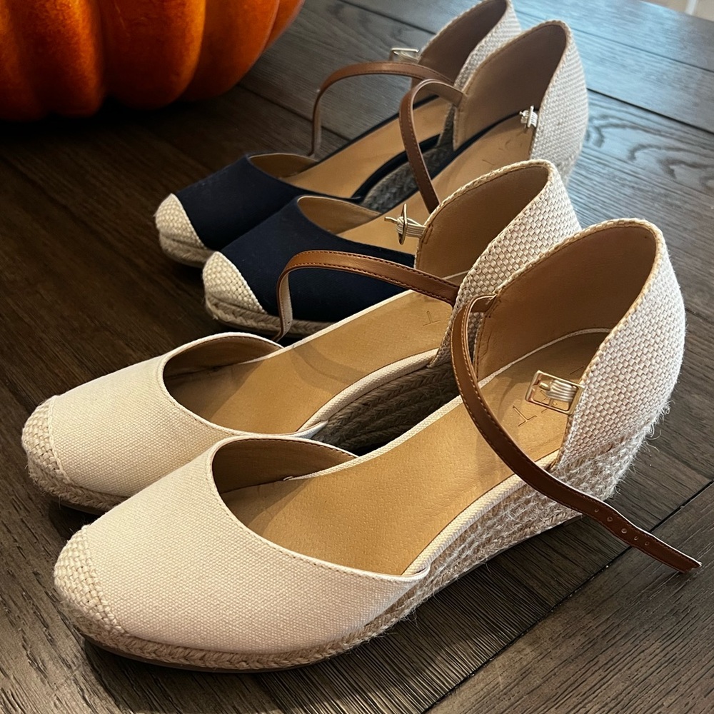 LOFT Esperanza wedges size 8.5 Tan